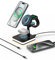 GLILAVOX 4 in 1 Wireless Charging Station with Light and 1 port usb for Apple,Magnetic Wireless Charger Stand for iPhone 16/15/14/13/12,Apple Watch Series 10/9/8/7/Ultra 2/SE 2,Air-Pods 4/3/2(Black)