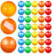 TOYANDONA 50 Pcs Plastic Bingo Balls Hollow Balls Raffle Drawing Balls Table Tennis Balls Beer Pool Games Balls for Bingo Nights Game Party Advertising Decoration 4cm