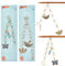 NBEADS 2 Stk. Reihenzähler-Ketten mit Emaille-Schmetterling-Anhänger, 2 Styles 0-9 Zahl Stricken Reihe Zähler Ketten Glas-Acryl-Perlen Häkeln Masche Marker für Stricken Weben Nähen