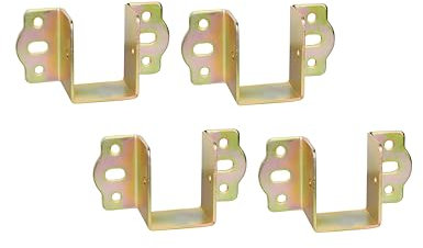 LIKERAINY Supporto Centrale Connettore per Mobili Gancio per Travetti in Legno Larghezza 35 mm Connettori da Letto Raccordi a Sospensione Ganci di Fissaggio per Giroletto 4 pezzi