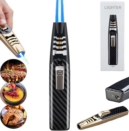 Fire Blaze Lighter,Fireblaze Electric Lighter,Powerful Adjustable Flame Dual-Arc Torch Lighter,Bright Torch Lighter,Waterproof and Windproof for Outdoor Activities (Black)
