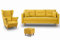 Bonni24 Skandinavisches Set Sofa Sessel Hocker Lahti/Denver Gelb (Gelb, 1x 3-Sitzer-Sofa, 1x Sessel, 1x Fußhocker)