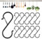 10 ganchos en S para colgar ganchos en S de metal resistente con diseño de hebilla de seguridad, ganchos en forma de S para colgar utensilios de cocina, ollas y sartenes, plantas, luces, ropa, bolsas