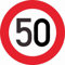 Aufkleber Auto Sticke Decalr, Geschwindigkeitsbegrenzung 10 20 30 40 50 60 70 80 90 km/h for Verschiedene Autodekoration Hohe Qualitätsmode, 15 cm x 15 cm(Speed Limit 50)