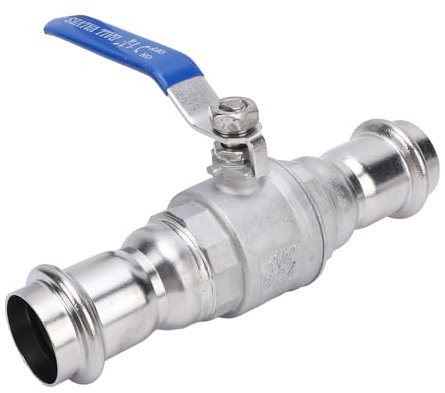 DN32 1 1/4 Zoll Kugelhahn Press Pro Press Kugelhahn Edelstahl 304, Robust für Wasser, Öl und Gas, Blaue Verriegelungsgriffe, 1000 WOG, Ideal für Industrielle Anwendungen, Einfach