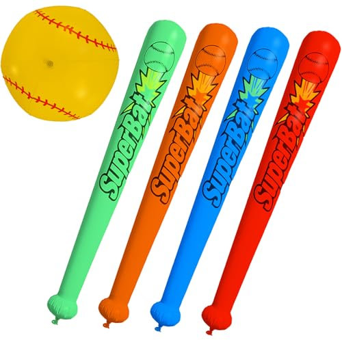 Mazza Baseball Gonfiabile*80cm, XiXiRan Baseball Gonfiabile, Baseball Spiaggia Giocattoli Gonfiabili, Inflatable Beach Balls, Palla da Spiaggia Gonfiabile, Pallone Gonfiabile Bambini Spiaggia (colore)
