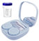CADEVED Kit d'étui pour lentilles de contact avec rondelle nettoyante, applicateur de lentilles de contact avec flacon de solution miroir pour un usage quotidien et extérieur (bleu)