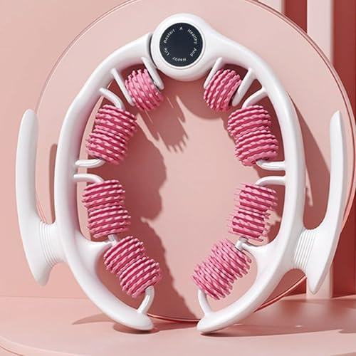 UHETLET Cellulite Massagegerät Manuell Lymphdrainage Gerät Beine Cellulite Roller Oberschenkel Massageroller Beine Lipödem Anticellulite Geräte Massage Faszienmassagegerät für Lymphdrainage Gesäß Rosa