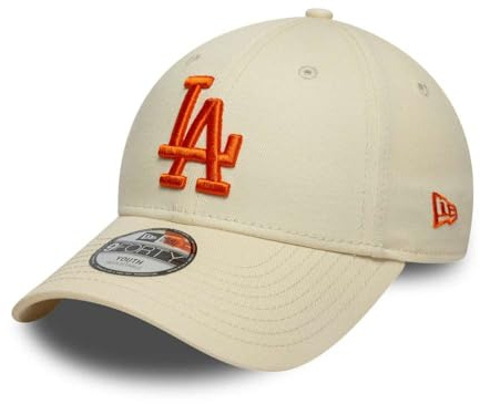New Era Kinder Chyt League ESS 9Forty Adjustable Cap LA Dodgers Beige Orange, Size:Youth