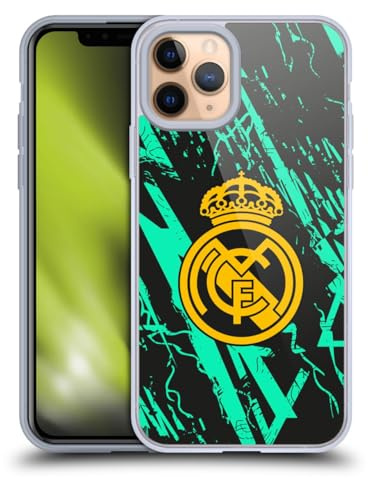 Head Case Designs Offizielle Real Madrid CF Grün-Gold Urban Gelhülle [Militärischer Schutzgrad] Kompatibel Mit Apple iPhone 11 Pro Und Kompatibel Mit MagSafe