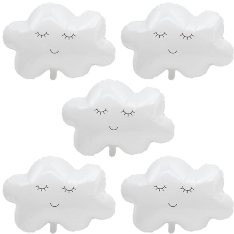 RELKLYU 5 Wolken-Lächeln-Ballons, Party-Deko-Ballons, Feiertagsbedarf, Geeignet Für Geburtstage Und Feiern.