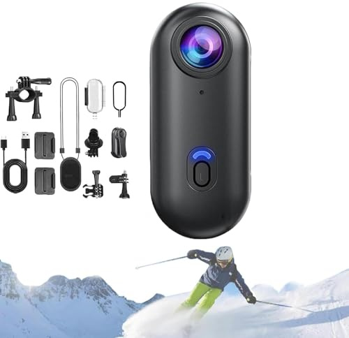 Pov Capture Pro, POV Pro 4k Camera, Thumb Action Camera, Wearable Snap Cam, 170° Wide Angle, IPX7 Waterproof, Hands-Free Video Recorder for Cycling, Travel & Outdoor Use, 128G (Black,4K)