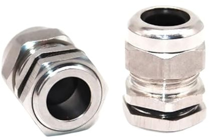 Cable Gland Stainless Steel Glands 316 Metal Waterproof Cable Glands M8 M10 M12 M16 M20 M22 M30 Thread Cord Grips Wire Fixing Seal Joint ﻿(M8-SS316-10pcs)