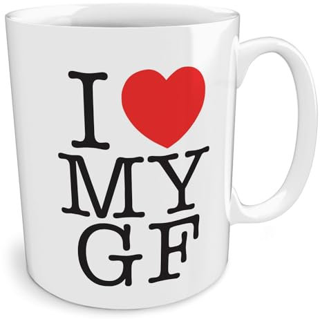 Black Raven Design - I Love My GF, Ceramic Mug, 11fl oz