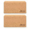 Kork Yoga Blocks Set 2 Stück Standard - von ZenYogaWedge - Premium 100% natürliches Material - Professionelle Bricks für Yoga Pilates Kurse Heimtraining Fitness Rutschfester Griff Umweltfreundlich
