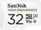 SanDisk HIGH ENDURANCE Video Monitoring for Dashcams & Home Monitoring 32 GB microSDHC Memory Card + SD Adaptor, Up to 100 MB/s read and 40 MB/s Write, Class 10, U3, V30, White
