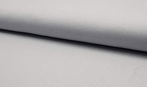 Elastik Viskose Jersey uni 0,5 m - TOP Quallität - 300g/lfm- Öko-Tex - Meterware (Silbergrau 160)