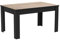 Demeyere Wayne Mesa de Comedor de Estilo Industrial 4 a 6 Personas, Tablero de partículas, Madera Cepillado, Fibras 18 y 22 mm, Roble Cepillo/Negro Mate, 138x90x77 cm