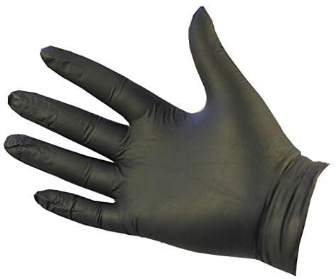 PRO UltraFLEX Black Disposable Gloves - Black Nitrile Gloves Disposable Small - 100x Pack - Powder-Free - Latex Free - Ideal Nail Tech Supplies, Tattoo Supplies - Food Safe