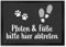 trendaffe - Pfoten und Füße Bitte Hier abtreten Fußmatte mit Abdruck Hund Hunde Pfote Tier