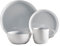Barbary & Oak BO867004GRY Oslo 16 Piece Dinnerware Set, Stoneware, White and Nimbus Grey