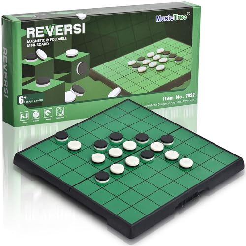 MusicTree Magnetic Reversi Board Game Set for Home and Travel