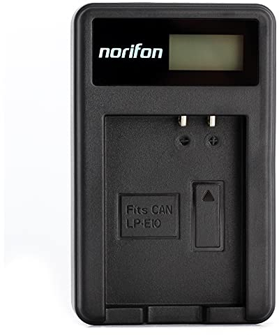 LP-E10 LCD USB Charger for Canon EOS 1100D, EOS 1200D, EOS Kiss X50, EOS Rebel T3 Camera and More