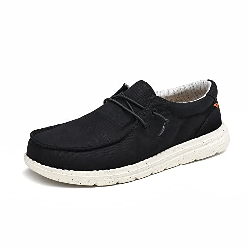 Bruno Marc Mocasines Casual de Mujer Plano Loafers Cómodos Tranpirable Primavera Verano Otoño Negro SBLS225W Talla 41.5EU/10US