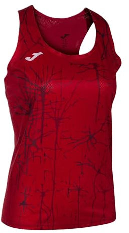 Joma Damen Camiseta de tirantes Élite IX Kurzarm Shirt, Rojo, 4XS