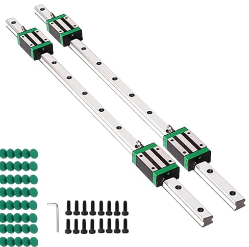 GooEquip Linearführung 2 Stücke HGR20 600mm Linearschiene mit 4PCS HGH20CA Gleitblock für 3D Drucker, CNC Maschine, Elektrische Geräte, Medizinische Maschinen