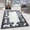 HomebyHome Kurzflor Teppich Wohnzimmer 160x230 cm, Tierform und Kariert Design, in Schwarz - Vintage Teppich, rutschfest, Waschbar und Weich - Ideal für Schlafzimmer, Esszimmer, Küche