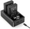 Lachy 2-Pack LP-E10 Battery Pack and Dual Battery Charger for Canon LP E10 Canon EOS Rebel T3 T5 T6 T7 T100 Kiss X50 X70 X80 X90 1100D 1200D 1300D 1500D 4000D Cameras