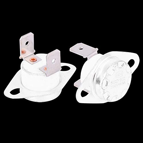 KSD302 Temperaturschalter, Temperaturregelschalter, Auslösung bei 75℃ / 167℉, 16 Ampere Öffner NC, Thermostat-Thermosicherung (75°C)