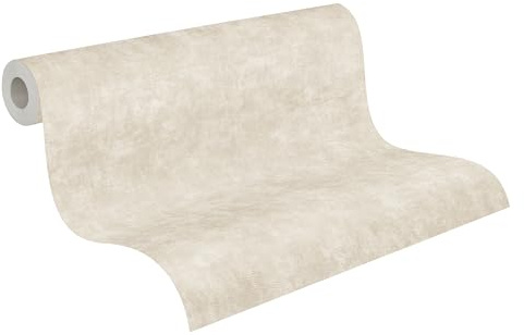 A.S. Création Plain Beige Cream Terra 389228 Non-Woven Wallpaper 10.05 m x 0.53 m Made in Germany