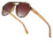 WOODONLY Pilotenbrille Holz Polarisierte Sonnenbrille - Mode Stil Hölzerne Shades für Herren und Damen Perfekte Geschenke (schildpatt+zebra)