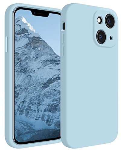 Blyge iphone 14 silicone case,iphone 14 protective case,iphone 14 silicone case,iphone 14 light weight silicone case with camera protection,iphone 14 hard back case,sky blue