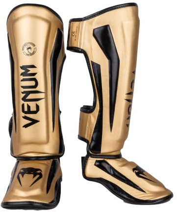 Venum, Elite Standup Schienbeinschützer, Herren, L, Gold/Schwarz