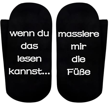 Belloxis Lustige Socken Herren 43-46 - Massage Stoppersocken, Kuschelsocken - Witzige Geschenke für Männer, Papa, Opa