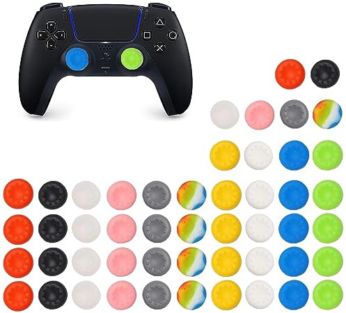 NAYAGOGO 50 PCS/10 Colors Controller Grips, Xbox Thumb Grips, Xbox Controller Grips Compatible with PS4, PS5, xbox one, xbox 360 Controllers