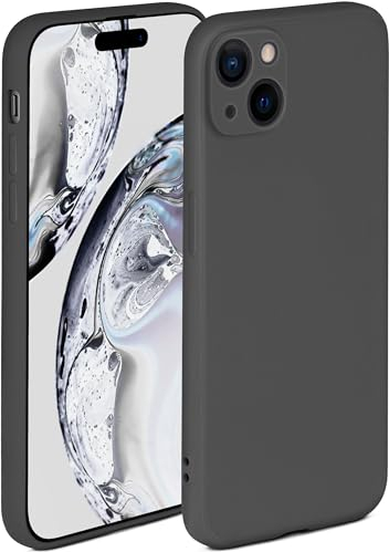 ONEFLOW Soft Case für iPhone 15 Hülle aus Silikon mit Kameraschutz, Silikonhülle mit erhöhtem Schutz fürs Display, Backcover Schutzhülle, weiche Handyhülle, Anthrazit