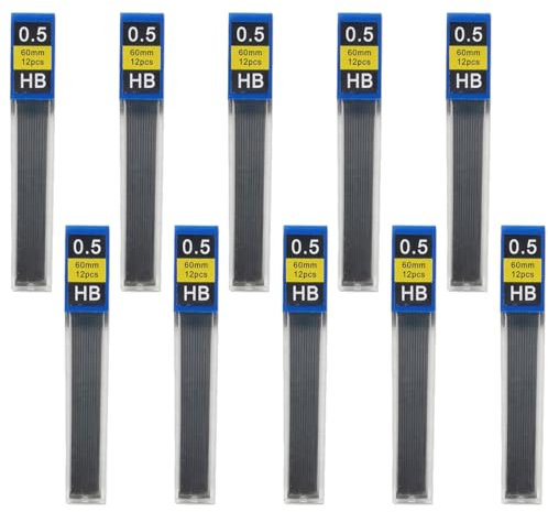 XPEX 120 Stück 0,5-mm-Nachfüllungen, automatische Bleistiftnachfüllungen, automatischer Austausch der Bleistiftnachfüllungen, gleichmäßiges und klares Schreiben