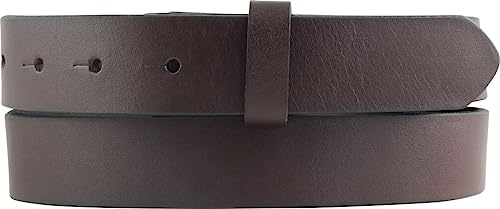 BELTINGER Überlängen-Gürtel aus Vollrindleder ohne Schnalle 3 cm | 120-180 cm Ledergürtel für Herren 30mm | Herren-Gürtel in Übergrößen | Braun 130cm