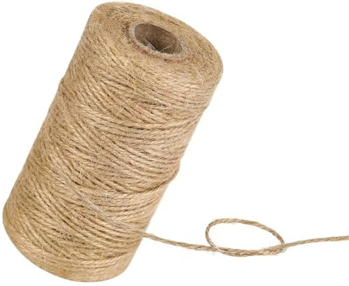 Garten Seil 100 m Juteschnur, Hanfschnur, Schnur for Basteln, langlebiges Juteseil, Geschenkverpackung, Heimdekoration, Gartenarbeit, 2 mm dick