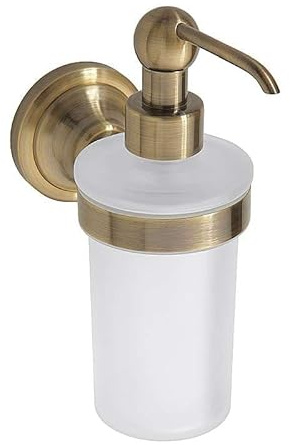 Brillantbad BETRO Bronze Seifenspender Messing Glas Bronze 230 ml Bad & Küche >> zum Bohren