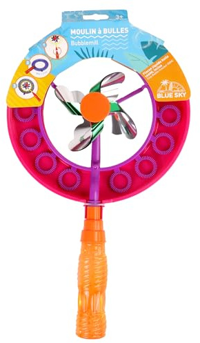 BLUE SKY - Seifenblasenmühle - Seifenblasen - 042883 - Mehrfarbig - Kunststoff - 39 cm x 23 cm - Seifenblasenmaschine - Kinderspielzeug - Outdoor-Spiel - Sommerspiel - Ab 3 Jahren