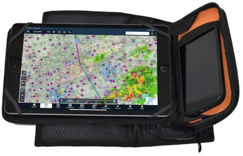 Flight Outfitters iDeck Kneeboard kompatibel mit iPad Mini, iPad Air, iPad Pro für professionelle Piloten, allgemeine Luftfahrt, Groß - Schwarz (2024)