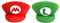 Baseball Cap Kinder Mari-o Baseball Cap Cartoon Alphabet Hut Kinder Bros Mütze Grundschule Baseball Sonnenschutz Verstellbare Cap Cosplay MützeKarneval(Rot und Grün)