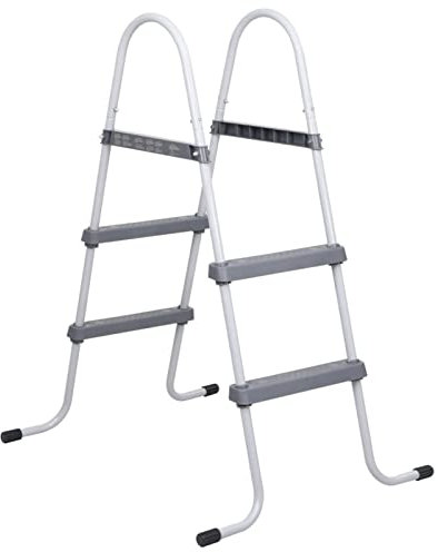 Homgoday Scala da piscina Acciaio Grigio 84 cm Scale e rampe per Piscina