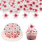 Party Go 100 PCS Edible Pink Flowers Cupcake Toppers Edible Flowers Cupcake Decors Pink White Wafer Rice Paper Flower Cake Toppers for Baby Shower Birthday Party Theme Food Cake Decor Supplies