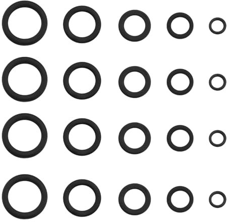 ECSiNG 100 Stück Runde Rig-Ringe Edelstahl Matt Angelring Angeln Schwarze Beschichtung 5 Größen Angel-Spaltringe Köder-Anschlusszubehör (2/3,1/3,7/4,4/5,3 Mm)